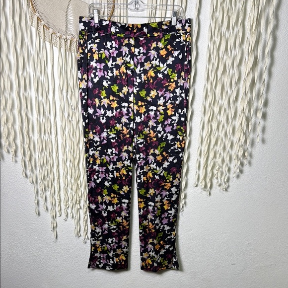 Equipment Florence Silk Trouser Size M in Floral Eclipse - Picture 1 of 10